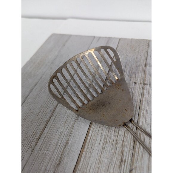 Metal Skimmer Drainer #4 Strainer Blender 10 1/2" Hong Kong - Picture 2 of 7